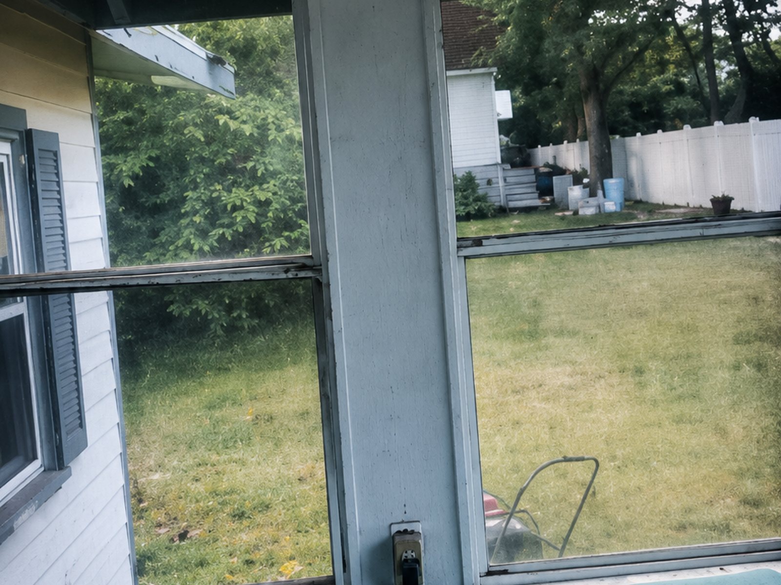 Front porch of Ag na Farraige on day one of renovation.
