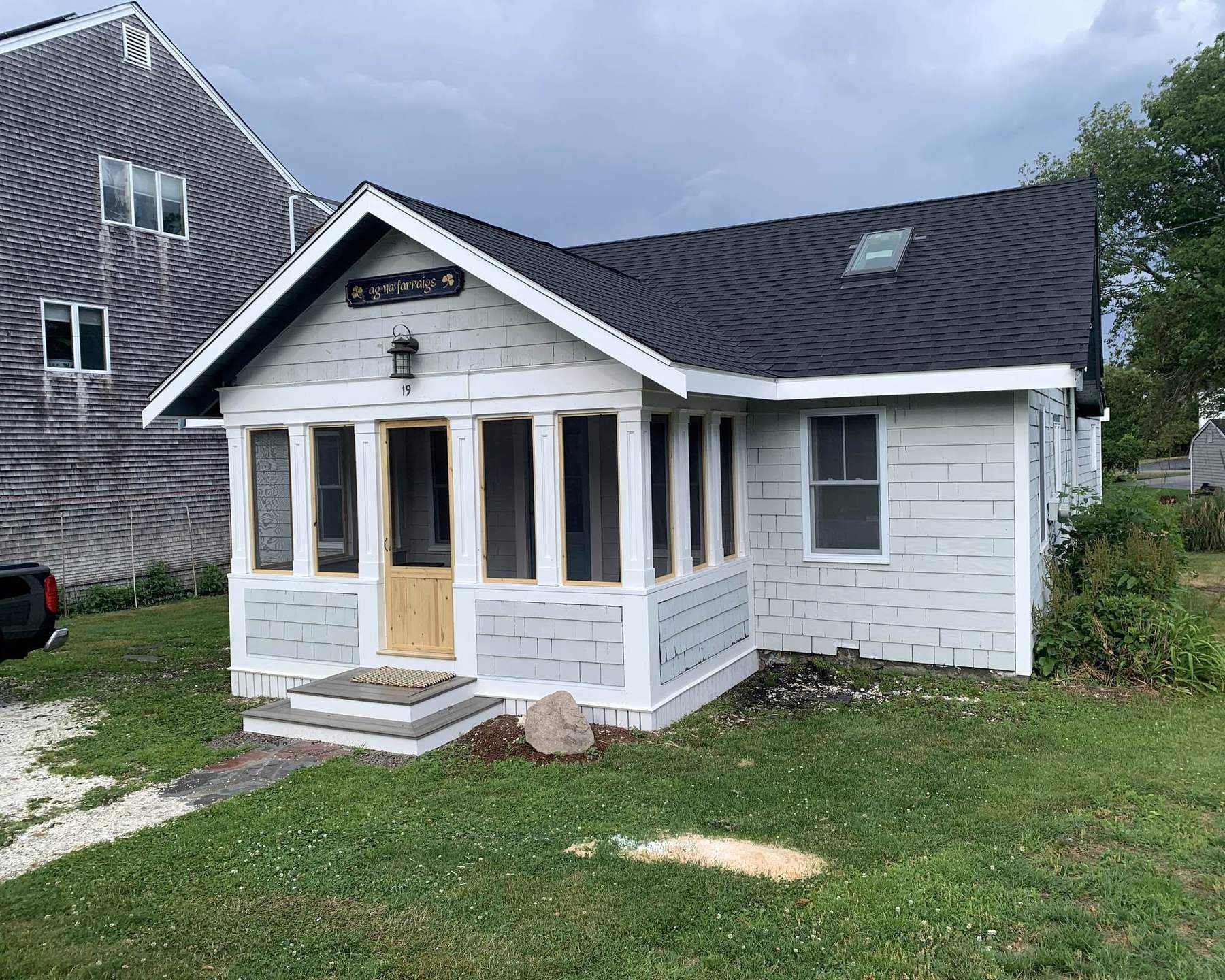 Finished coastal cottage near Egypt Beach in Scituate, Massachusetts.